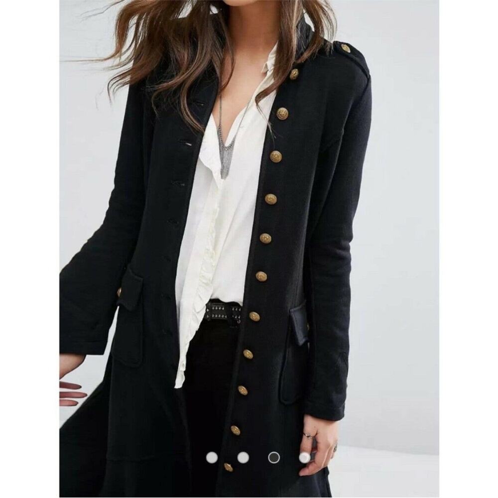 Ralph Lauren Denim Supply Military Maxi Jacket Officers Coat Cardigan Duster L - Picture 12 of 15